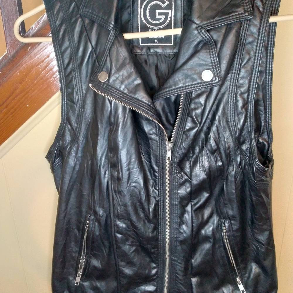 Leather Guess Vest sz small